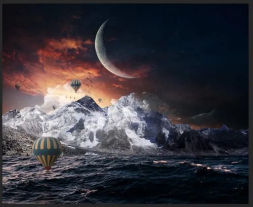 آموزش طراحی آسمان رویایی در فتوشاپ